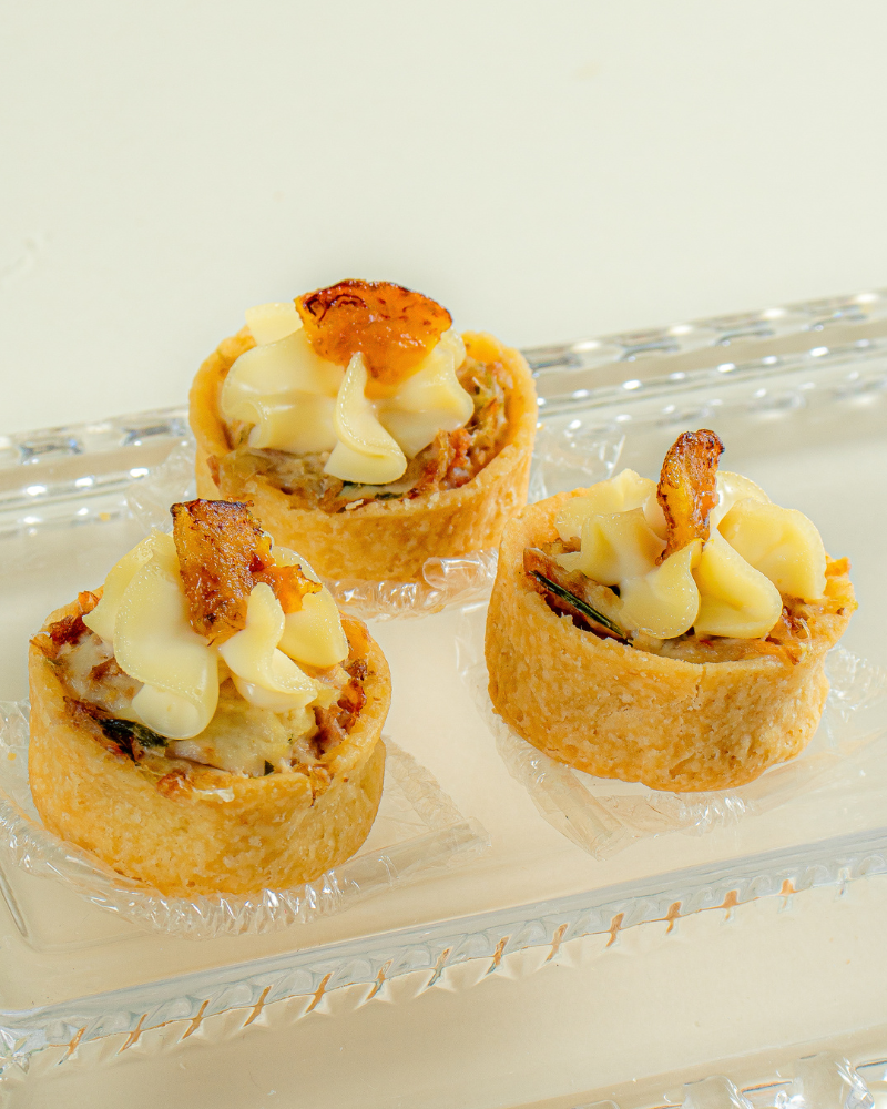 Mini Quiche de Fumeiro com Banana da Terra