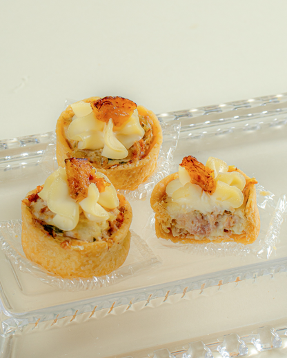 Mini Quiche de Fumeiro com Banana da Terra